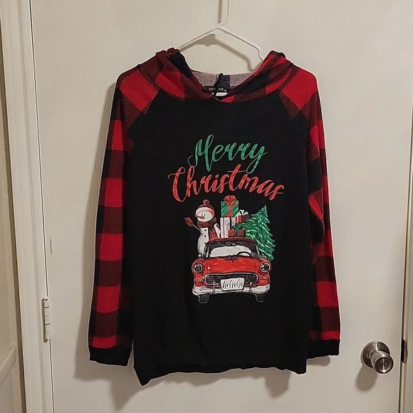 Merry‎ Christmas Hoodie Size Medium Happy Holidays Sweater Party - Picture 1 of 2
